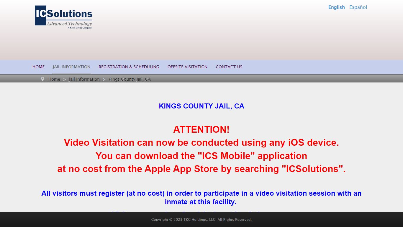 Kings County Jail, CA - The Visitor by ICSolutions